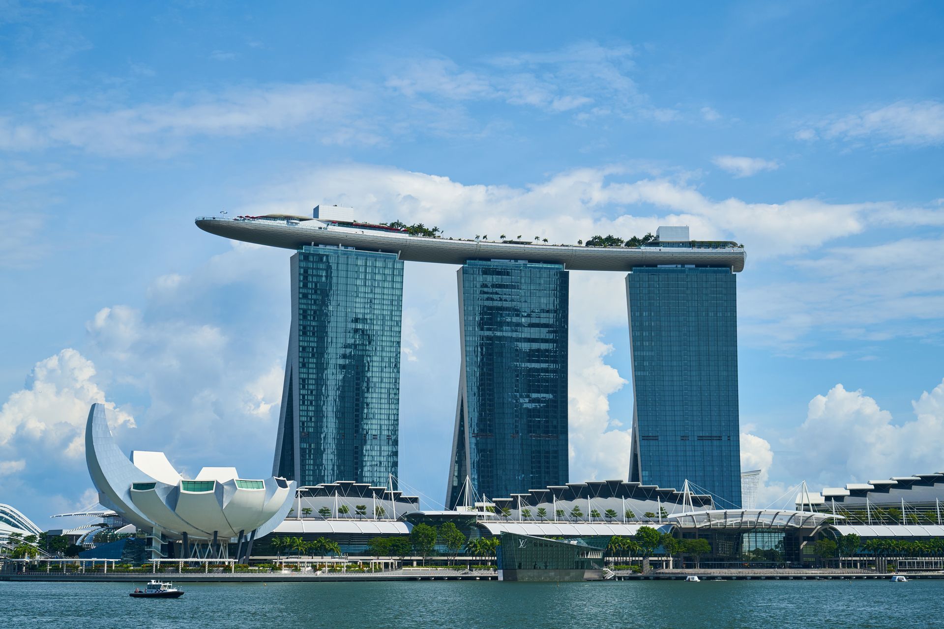 Marina Bay Sands towers and ArtScience Museum, Singapore